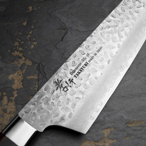 Japoński nóż Kengata Sakai Takayuki Hammered, 33 warstwy, stal VG-10, 19 cm, elegancja samurajów