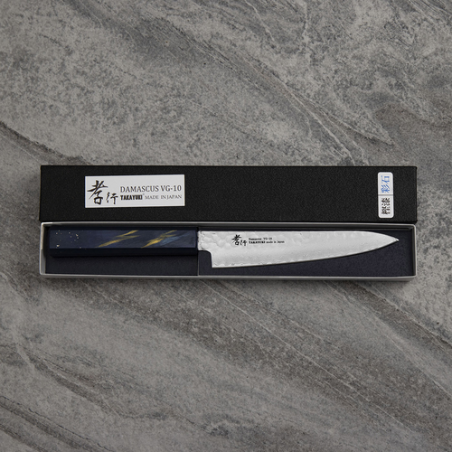 Japoński nóż uniwersalny Urushi Sakai Takayuki Shotoh 15 cm, stal VG-10.