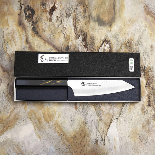 Japoński nóż Kengata Sakai Takayuki Urushi, stal VG-10, 33 warstwy, elegancja samurajów.