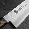 Japoński nóż Santoku Urushi Sakai Takayuki 17 cm, stal VG-10, elegancja i precyzja.
