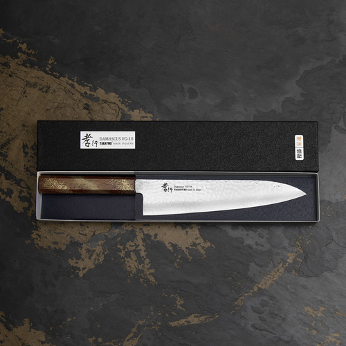 Japoński nóż Gyutoh Sakai Takayuki Urushi, 33-warstwowy, stal VG-10, 24 cm.