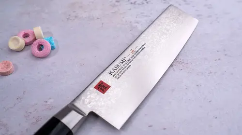 Unikatowy nóż Nakiri Kasumi Masterpiece VG-10 GOLD, 17 cm.