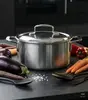 Garnek Demeyere 5-PLUS 3L stalowy, technologia 5-Ply, srebrzysto-biały