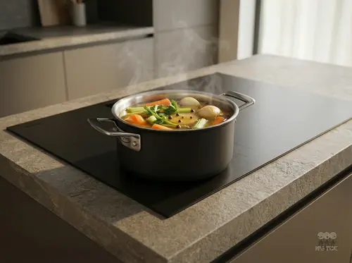 Garnek Demeyere Black 5 stalowo-ceramiczny 1,5L na kuchence