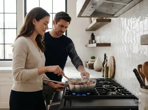 Demeyere Apollo patelnia sauté stal Silvinox gotowanie z pasją