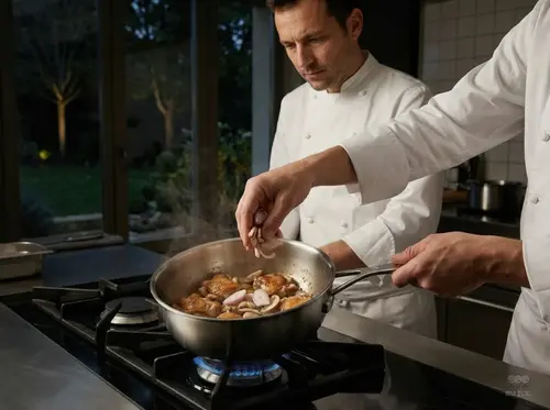 Patelnia sauté Demeyere Industry z technologią 5-Ply, Ø 18 cm, srebrzysto-biała.