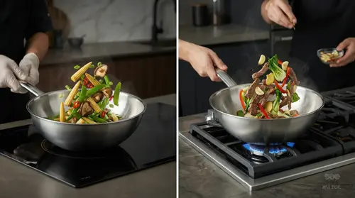 Wok Demeyere Specialities stalowy, 7-warstwowy, Ø 30 cm