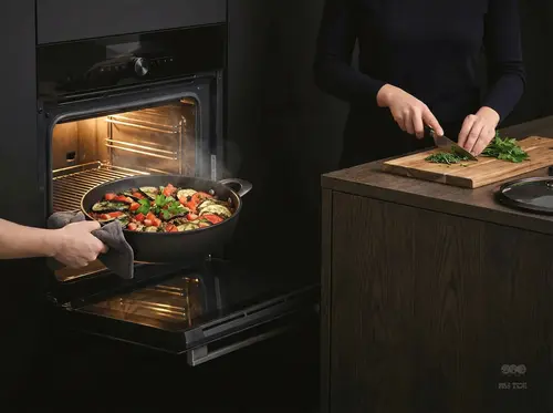 Scanpan Pro SB+ patelnia w piekarniku z warzywami