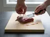 Profesjonalny nóż Bunka Suncraft Senzo Professional SG2, 16,5 cm, do warzyw na desce kuchennej