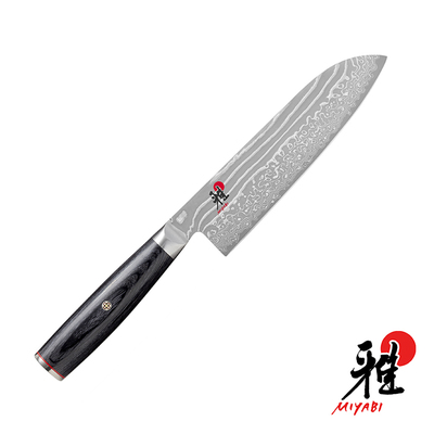 5000 FCD - 49-warstwowy, damasceński japoński nóż Santoku 18 cm, Miyabi