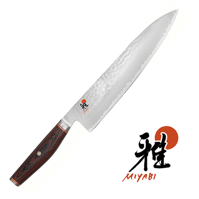 6000 MCT - Mistrzowski nóż kucharza Gyutoh ze stali młotkowanej, 24 cm, Miyabi