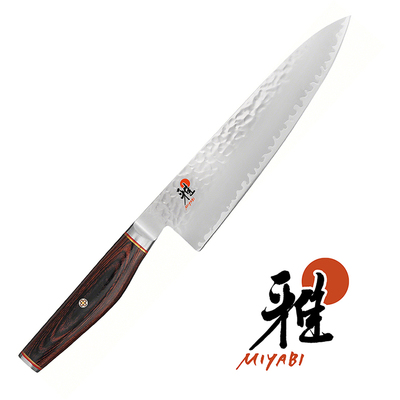 6000 MCT - Mistrzowski nóż kucharza Gyutoh ze stali młotkowanej, 20 cm, Miyabi