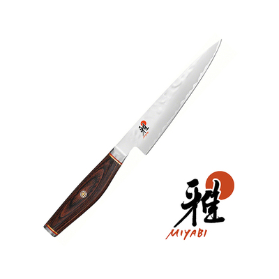 6000 MCT - Mistrzowski nóż uniwersalny Shotoh ze stali młotkowanej, 13 cm, Miyabi
