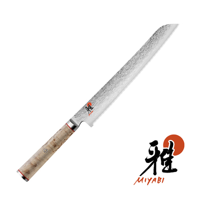 5000 MCD - 100-warstwowy, mistrzowski damasceński nóż do pieczywa, 23 cm, Miyabi