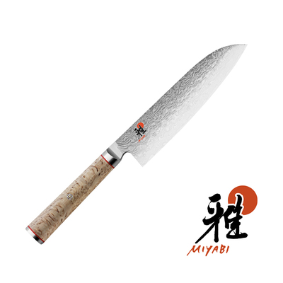 5000 MCD - 100-warstwowy, mistrzowski damasceński nóż Santoku, 18 cm, Miyabi