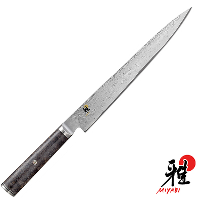 Black 5000 MCD 67 - Damasceński 132-warstwowy, mistrzowski nóż do sushi Sujihiki, 24 cm, Miyabi