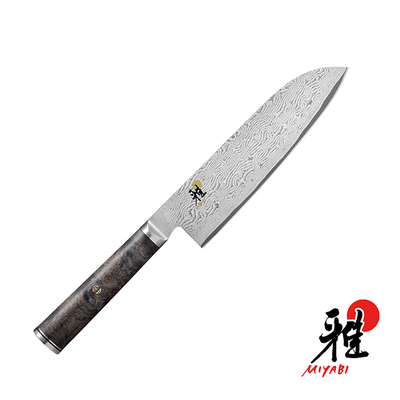 Black 5000 MCD 67 - Damasceński 132-warstwowy, mistrzowski nóż Santoku, 18 cm, Miyabi