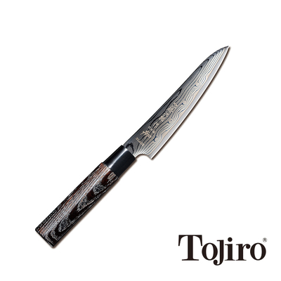  Shippu Black - Czerniony 37-warstwowy, japoński nóż uniwersalny, 13 cm, Tojiro