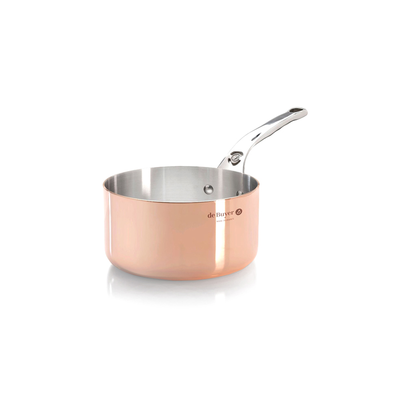 Inocuivre - Miedziany rondel ze stalowym uchwytem, 1,2 litra, Ø 14 cm, De Buyer