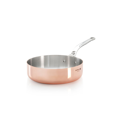 Inocuivre - Miedziana patelnia szefa kuchni ze stalowym uchwytem, Ø 16 cm, De Buyer