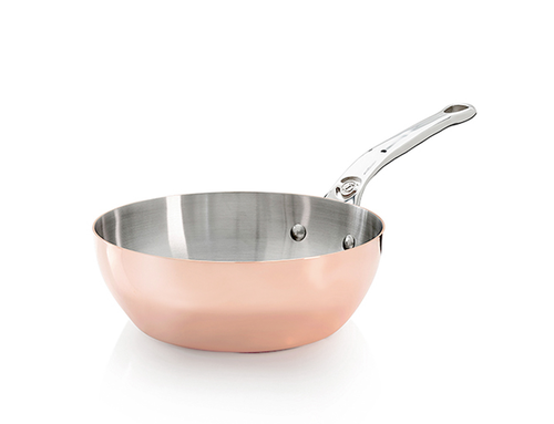 Inocuivre - Miedziana patelnia sauté ze stalowym uchwytem, Ø 24 cm, De Buyer