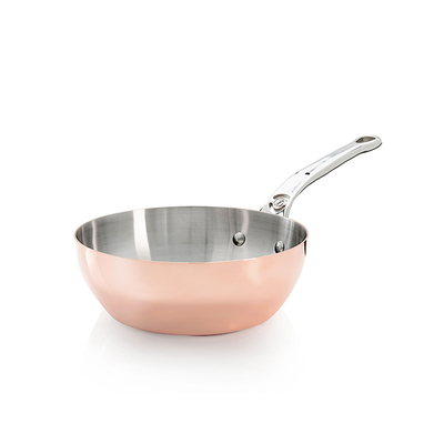 Inocuivre - Miedziana patelnia sauté ze stalowym uchwytem, Ø 24 cm, De Buyer