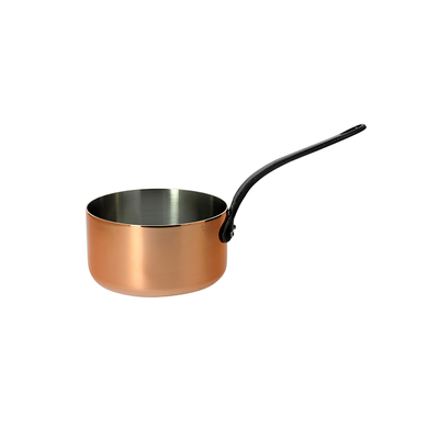 Inocuivre First Classe - Miedziany rondel z żeliwnym uchwytem 0,8 litra, Ø 12 cm, De Buyer