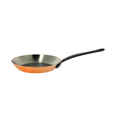 Inocuivre First Classe - Miedziana patelnia z żeliwnym uchwytem Ø 24 cm, De Buyer