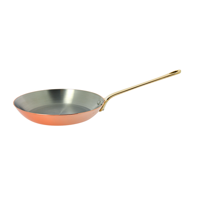 Inocuivre VIP - Miedziana patelnia z mosiężnym uchwytem, Ø 28 cm, De Buyer