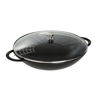 Black - Żeliwny wok z nieprzywierającą glazurą, 5,7 l, Ø 37 cm, Staub