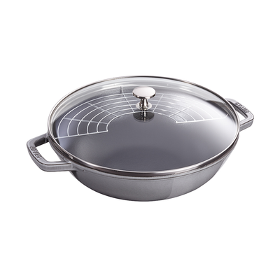 Graphite Grey - Wok żeliwny, nieprzywierająca glazura, 4,4 l, Ø 30 cm, Staub