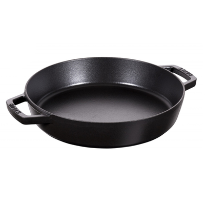 Black - Żeliwna, głęboka patelnia do smażenia, pieczenia i serwowania, Ø 34 cm, Staub