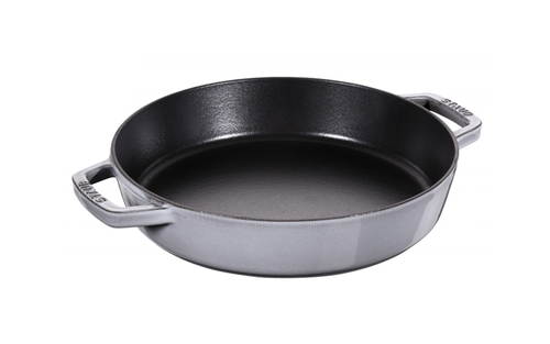 Graphite Grey - Żeliwna, głęboka patelnia do smażenia i serwowania, Ø 26 cm, Staub