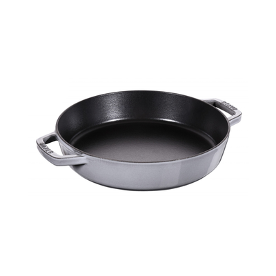 Graphite Grey - Żeliwna, głęboka patelnia do smażenia i serwowania, Ø 26 cm, Staub
