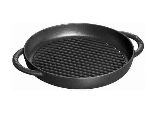 Black - Żeliwna patelnia grillowa z kolekcji Pure Grill, porcelanowa glazura, Ø 30 cm, Staub