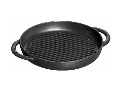 Black - Żeliwna patelnia grillowa z kolekcji Pure Grill, porcelanowa glazura, Ø 26 cm, Staub