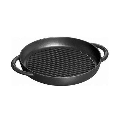 Black - Żeliwna patelnia grillowa z kolekcji Pure Grill, porcelanowa glazura, Ø 26 cm, Staub