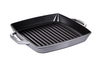 Graphite Grey - Żeliwna, kwadratowa nieprzywierająca patelnia do grillowania, 28 x 28 cm, Staub