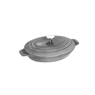 Graphite Grey - Żeliwna patelnia do smażenia, pieczenia i serwowania, 23 x 18 cm, Staub