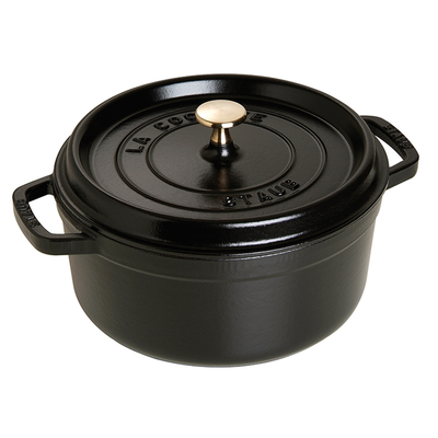 Black - Żeliwny garnek; nieprzywierająca powłoka, 12,6 l, Ø 34 cm, Staub