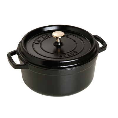 Black - Żeliwny garnek; nieprzywierająca powłoka, 8,4 l, Ø 30 cm, Staub
