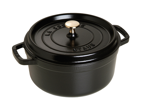 Black - Żeliwny garnek; nieprzywierająca powłoka, 6,7 l, Ø 28 cm, Staub