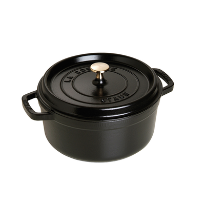 Black - Żeliwny garnek; nieprzywierająca powłoka, 5,2 l, Ø 26 cm, Staub