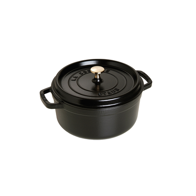 Black - Żeliwny garnek; nieprzywierająca powłoka, 2,2 l, Ø 20 cm, Staub