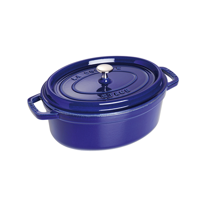 Dark Blue - Owalny garnek z żeliwa z nieprzywierającą glazurą, 4,2 l, 29 cm, Staub