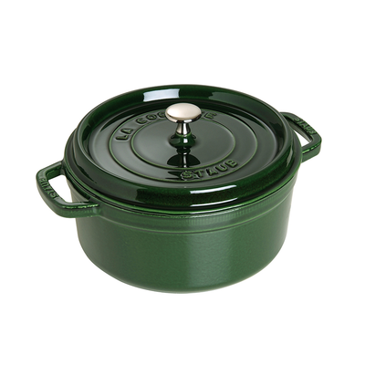 Basil Green - Żeliwny garnek z powłoką nieprzywierającą, 6,7 l, Ø 28 cm, Staub