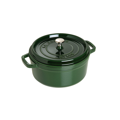 Basil Green - Żeliwny garnek z powłoką nieprzywierającą, 2,6 l, Ø 22 cm, Staub