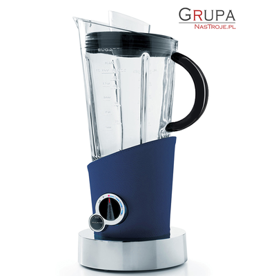 Włoski wielofunkcyjny blender Vela ręcznie obszyty granatową skórą, Bugatti