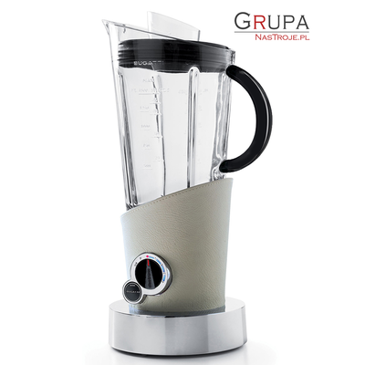 Włoski wielofunkcyjny blender Vela ręcznie obszyty kremową skórą, Bugatti