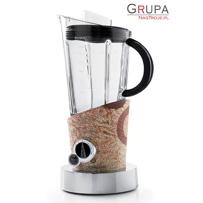 Włoski wielofunkcyjny blender Vela ręcznie obszyty skórą - wzór Newspaper, Bugatti